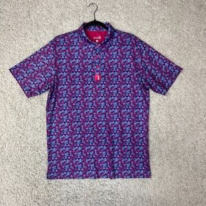 Bogey Bros Golf Polo Shirt Mens Medium Performance Whale Tail Bikini Print